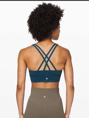 Lululemon Energy Longline Bra Night Diver Size 8